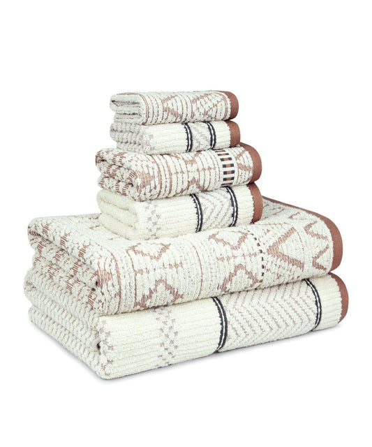Indulgence By The Fireplace 6Pc Towel Set, Peb-Zen|600 GSM Cotton