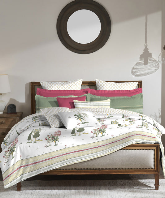 Road To Jaipur  Bedding Set,Bagicha| 210 TC|4 Pc Set