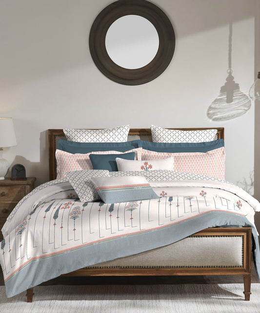 Road To Jaipur  Bedding Set, Savanna| 210 TC|4 Pc Set
