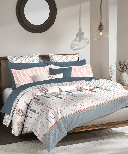 Road To Jaipur  Bedding Set, Savanna| 210 TC|4 Pc Set