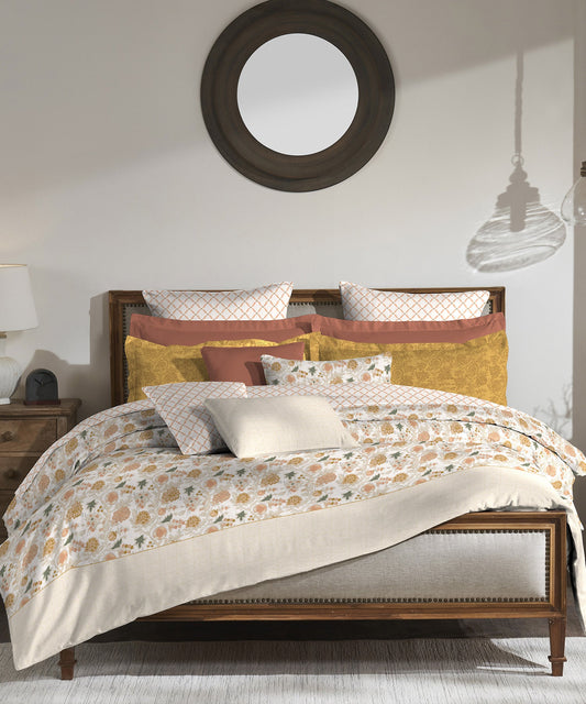 Road To Jaipur  Bedding Set, Bagru| 210 TC|4 Pc Set