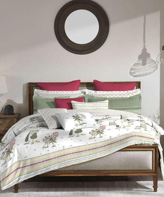 Road To Jaipur Duvet Set, Bagicha|210 TC Poly Cotton|5 Pc Set