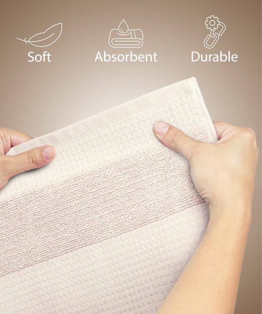 Finesse Fashion Waffle Bath Towel, Peyote|600 GSM Cotton