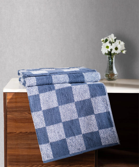 Urban Comfort Fashion Bath Towel, Washed Indigo|450 GSM Cotton
