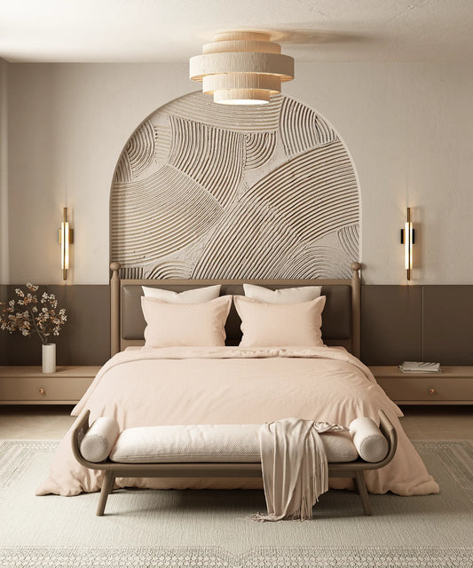 Home Essential Pastel Poetry Geo Bedsheet, Maison Marmalade|144TC Cotton| 2 Pillow Covers
