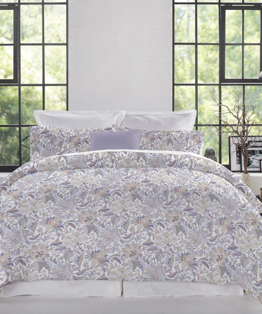 Luxe Home King Bedsheet, Ivy|300 TC Cotton Bamboo|4 Pillow Covers