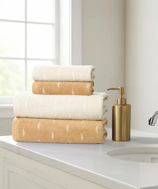 Aroma 4Pc Towel Set, Vanilla| 500 GSM Cotton
