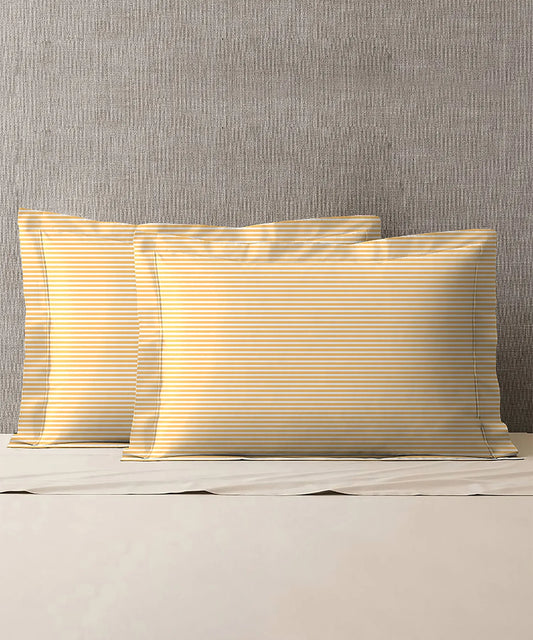 Urban Comfort Pillow Covers Set, Gardenia Blooms Blue| 144 TC Cotton