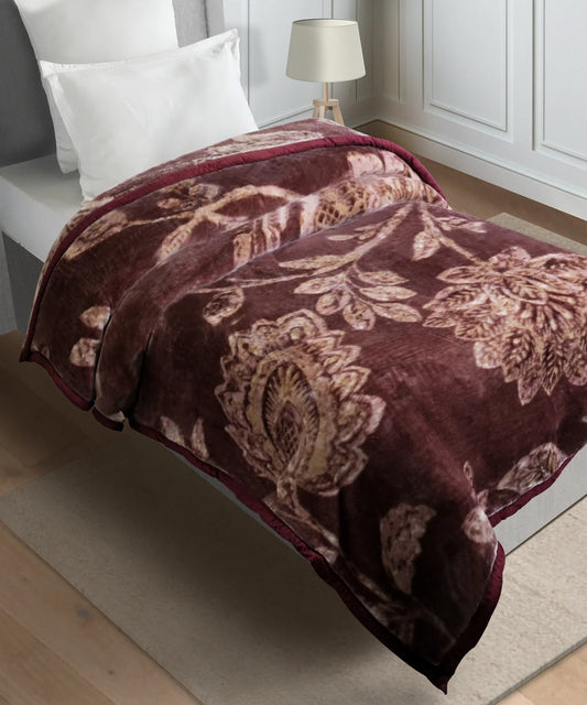 Home Essential Soft Sanctuary Single Flannel Blanket,Nora|1.8 KG