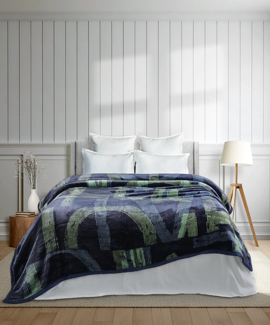 Home Essential Soft Sanctuary Double Flannel Blanket, Hazel|2.7 KG