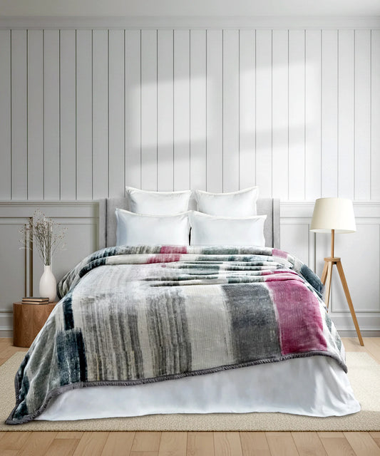 Home Essential Soft Sanctuary Double Flannel Blanket, Nolan|2.7 KG