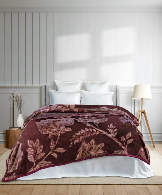 Home Essential Soft Sanctuary Double Flannel Blanket, Nora|2.7 KG
