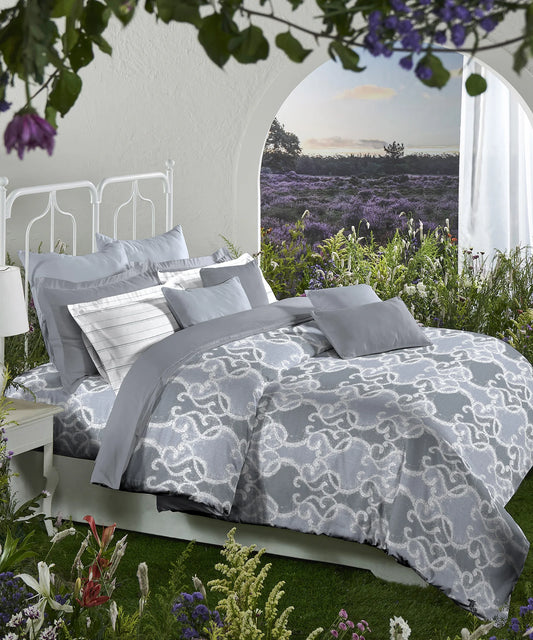 Aroma King Bedsheet Set, Lily Blush|180 TC Cotton|2 Pillow Covers