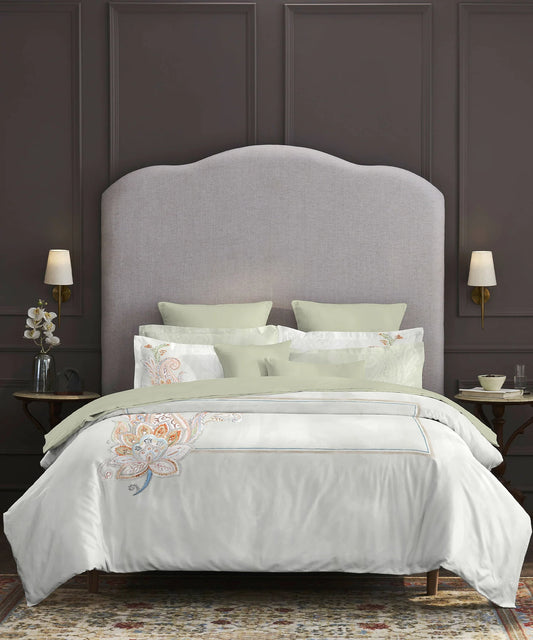 Nectarsoft Elite King Bedsheet Set, Mizuki| 400 TC Cotton| 4 Pillow Covers