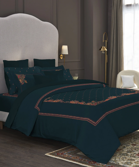 Nectarsoft Elite King Bedsheet Set, Moonlight Bloom| 400 TC Cotton| 4 Pillow Covers