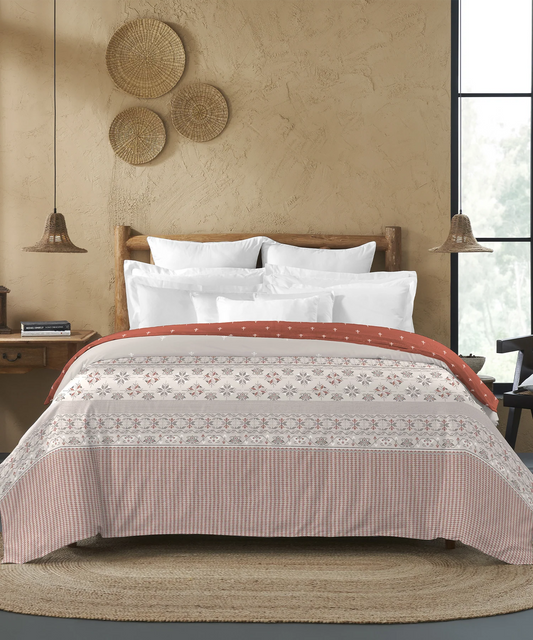 Sanskriti Double AC Blanket/Comforter, Kasuti Grey| 180 GSM Polyester