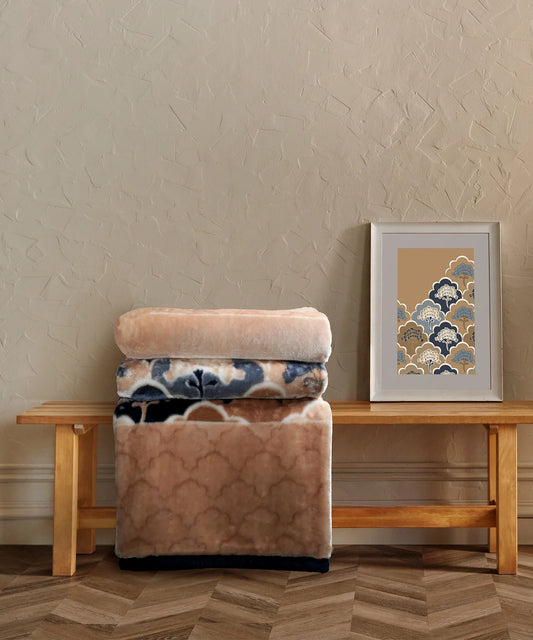Sanskriti Double Mink Blanket, Kalamkari| 4.6 KG