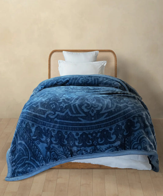 Sanskriti Single Mink Blanket, Lipan Art| 3.2 KG