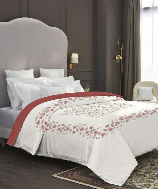 Nectarsoft Elite Double AC Blanket/Comforter, Rumi| 400 TC Cotton Shell 150 GSM Polyester Filling