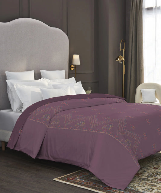 Nectarsoft Elite Double AC Blanket/Comforter, Rose Dust| 400 TC Cotton Shell 150 GSM Polyester Filling