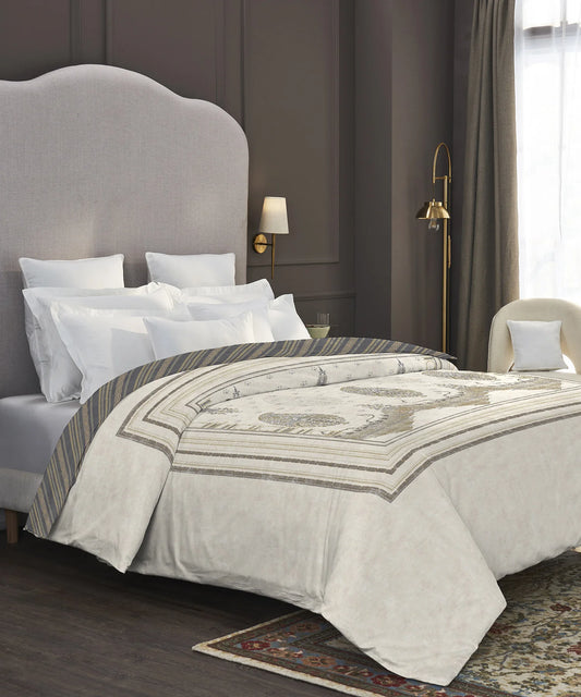 Nectarsoft Elite Double AC Blanket/Comforter, Whispering Vines| 400 TC Cotton Shell 150 GSM Polyester Filling