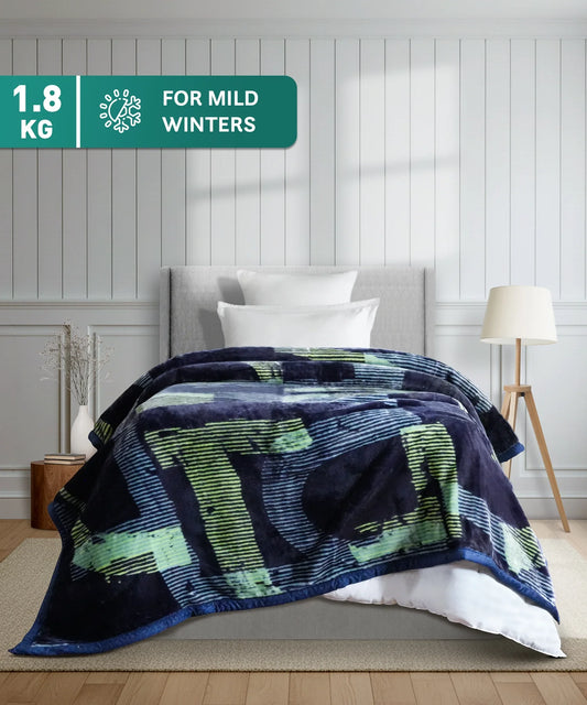 Home Essential Soft Sanctuary Single Flannel Blanket, Hazel|1.8 KG