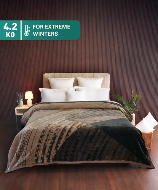 His and Her Double Mink Blanket Box, Inferno|4.2 KG