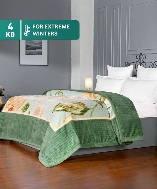 Classic Tranquil Touch Double Blanket, Ivy| 4 KG