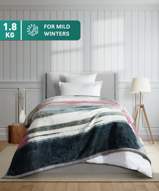 Home Essential Soft Sanctuary Single Flannel Blanket,Nolan|1.8 KG