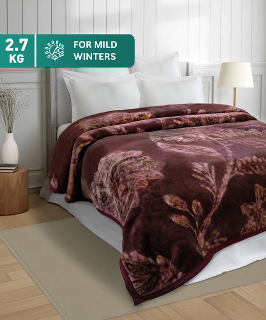 Home Essential Soft Sanctuary Double Flannel Blanket, Nora|2.7 KG